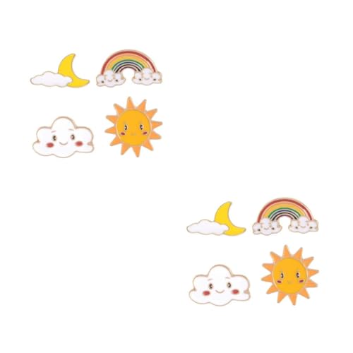 FOMIYES 2 Sätze Teiliges Kreative Regenbogen Broschen Für Niedliche Cartoon Anstecknadeln Mit Kleidung Accessoires Für Damen Deko 4 Stücke * 2 von FOMIYES