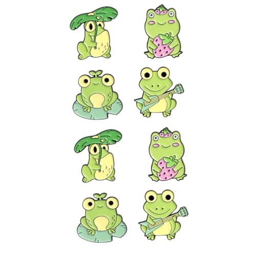 FOMIYES 2 Sätze Teiliges Niedliche Frosch Broschen Legierung Kreative Anstecknadeln Für Kleidung Als Schmuckzubehör Für Strickjacken Und Accessoires 4 Stück * 2 von FOMIYES