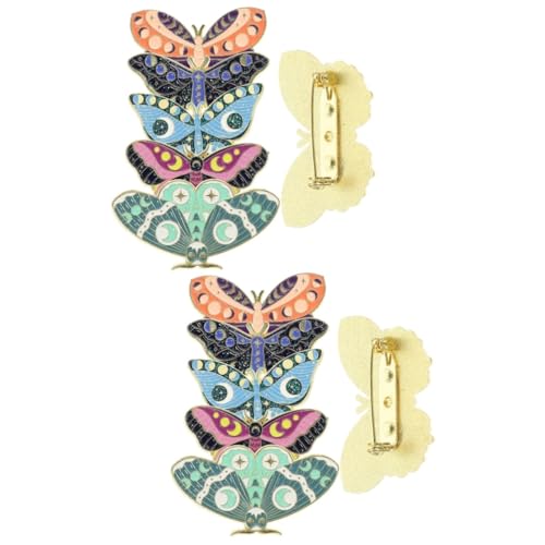 FOMIYES 2 Sätze Teiliges Set Emaille Broschen Retro Insekten Anstecker Für Kleidung Taschen Hüte Pins Für Kreative Dekoration 5 Stück * 2 von FOMIYES