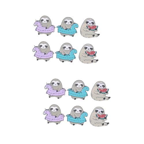 FOMIYES 2 Sätze Teiliges Sloth Broschen Mit Wassermelonen Design Niedliche Anstecknadeln Für Kleidung Taschen Hüte Kreatives Für Familie Freunde Für Partys 6 Stück * 2 von FOMIYES