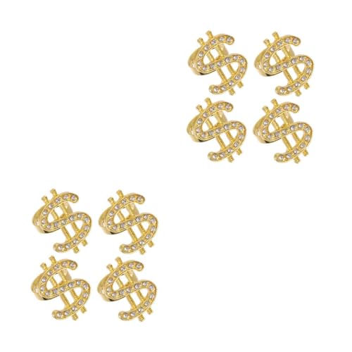 FOMIYES 2 Sätze Teiliges Unisex Hip Hop Ring Finger Ringe Für Rapper Kostümzubehör Goldene Farbgestaltung Accessoire Für Hip Hop Events 4 Stücke * 2 von FOMIYES