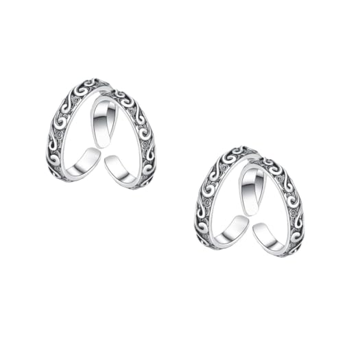 FOMIYES 2 Sätze Teiliges Vintage Hochwertigem Romantische Und Ringe Für Und Frauen Kreative Und Designs Als Partner Schmuck 2 Stücke * 2 von FOMIYES