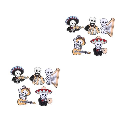 FOMIYES 2 Sätze Teiliges Von Niedlichen Emaille Anstecknadeln Mit Schädel Design Für Taschen Jacken Und Hüte Bunte Broschen Für Frauen Und Mädchen Als 5 Stück * 2 von FOMIYES