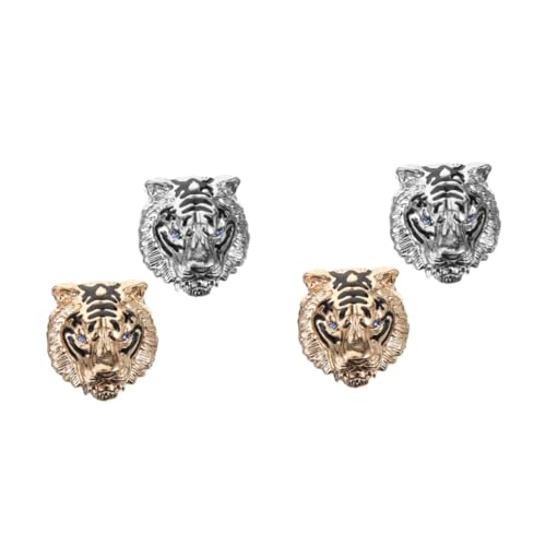 FOMIYES 2 Sätze Tiger Design Brosche Anzugsnadel Für Damen Herren Universelles Zubehör in Gold Silber Chic Tiger Brosche Für Kleidung Accessoires 2 Stücke * 2 von FOMIYES