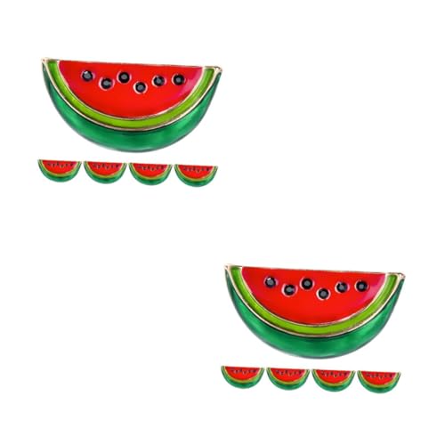FOMIYES 2 Sätze Wassermelonenbrosche Zubehör Wassermelonen-revers Broschen Party Scheiben Kragenclip Für Damen Cardigan Kragenclip Hemdkragen-clip Zinklegierung 5 Stück * 2 von FOMIYES