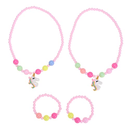 FOMIYES 2 Satz Armband mit Halskette für Teiliges Schmuckset Partys Reisen Diy Projekte Langlebig Farbenfroh von FOMIYES