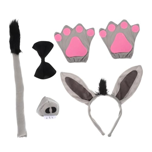 FOMIYES 2 Sets Esel-kostüm-set für Esel-ohren Stirnband Nase Handschuhe Halloween-anzieh-requisiten 6 Stück FOMIYES 2 Sets Esel-kostüm-set für Esel-ohren Stirnband Nase Handschuhe Halloween-anzieh-requisiten 6 Stück von FOMIYES