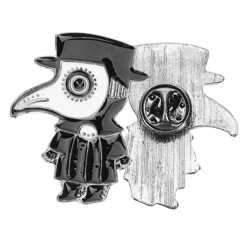 FOMIYES 2 Stck Plague Doctor Emaille Anstecknadeln Damen Kleidung Broschen Rucksack Pins Vintage Stil für Jacken Taschen Accessoires von FOMIYES