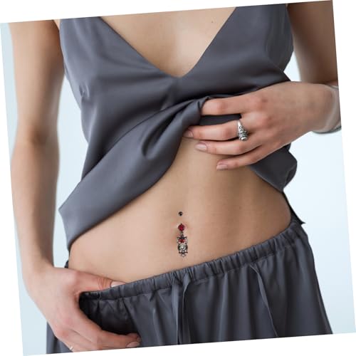 FOMIYES 2 Stck. Bauchnabelpiercing Ring mit Katzenaugen Diamantbesatz Langlebiger Körperschmuck für Damen Modisches Belly Button Piercing Schmuckstück für Alltag und Party von FOMIYES