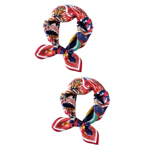 FOMIYES 2 Stck. Damen Satin Seidenschal Damen Halstücher für Partys Reisen Verschiedene Farben von FOMIYES