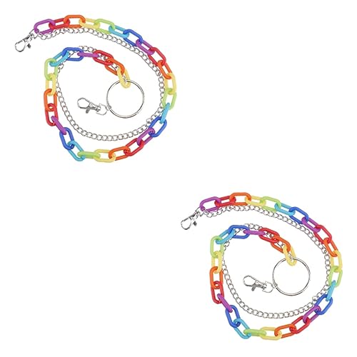 FOMIYES 2 Stck. Farbige Taillenkette Einzigartiger Regenbogen Design Hosengürtel für Damen Robuste Kette für Alltag Partys und Besondere Anlässe Einfach zu Befestigen Tolles für Freunde FOMIYES 2 Stck. Farbige Taillenkette Einzigartiger Regenbogen Design Hosengürtel für Damen Robuste Kette für Alltag Partys und Besondere Anlässe Einfach zu Befestigen Tolles für Freunde von FOMIYES