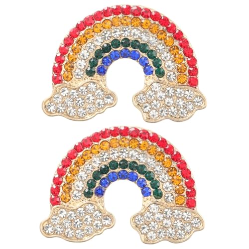 FOMIYES 2 Stck. Niedliche Regenbogen Brosche Legierung Dekorativer Anstecker für Kleidung Multifunktionales Accessoire für Handtaschen Hüte Schals und von FOMIYES