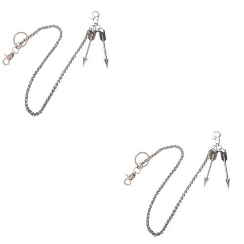 FOMIYES 2 Stck. Punk Hose Kette für Herren und Damen Stilvolle Jeans Kette Modisches Accessoire für Hip Hop Outfits Silberfarben für Partys und Reisen von FOMIYES