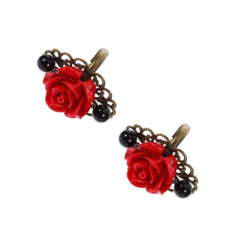 FOMIYES 2 Stck. Retro Blumenring für Frauen Modisches Finger Schmuckstück im Vintage Stil als für Freunde Einzigartiges Design mit Floralen Akzenten für Festival und Besondere Anlässe von FOMIYES