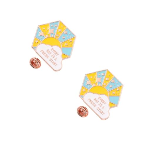 FOMIYES 2 Stck. Stylische Buchstabenbrosche mit Stern Wolkenmotiv Dekorative Anstecknadel für Damen für Partys Feiern Outfit Aufpeppen von FOMIYES