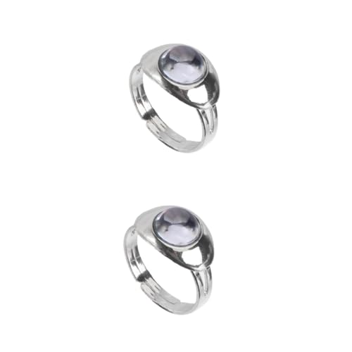 FOMIYES 2 Stck. Verstellbarer Thermochromischer Farbwechselring für Damen und Herren Kreativer Finger Ring der nach und Temperatur die Farbe Ändert und von FOMIYES