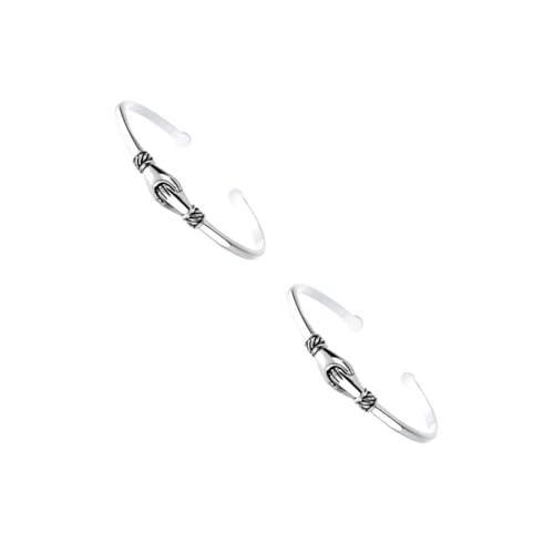 FOMIYES 2 Stck. Verstellbarer Vintage Armreif Damen Schmuck mit Händeschütteln Kreatives Offenes Design Retro Armband für Alltag und von FOMIYES