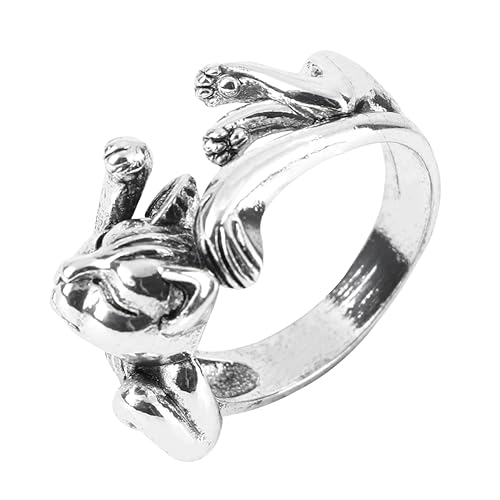 FOMIYES 2 Stck. Vintage Cat Totem Ring Offener Finger Ring Silber für Katzenliebhaber Stilvolles Design für Besondere Anlässe und Alltag von FOMIYES
