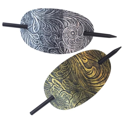 FOMIYES 2stücke Vintage Haarnadeln Für Frauen Aus Robustem Kunstleder Und Elegant Für Lange Haare Als Haaraccessoire Mit Retro-design Einfach Zu Verwenden Für Alltag Und Partys von FOMIYES