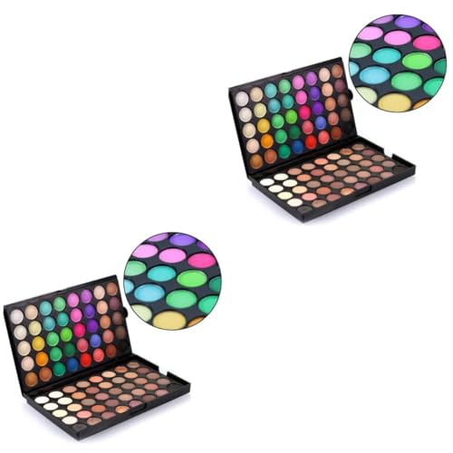 FOMIYES 2 Stück 80 Lidschatten Perlmuttfarbe Palette von FOMIYES