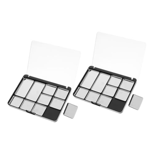 FOMIYES 2stücke Leere Magnetische Lidschattenpalette Mit Transparentem Deckel Kosmetik-tablett Für Make-up Lagerung Metallpfännchen Organizer Für Lidschattenbehälter von FOMIYES