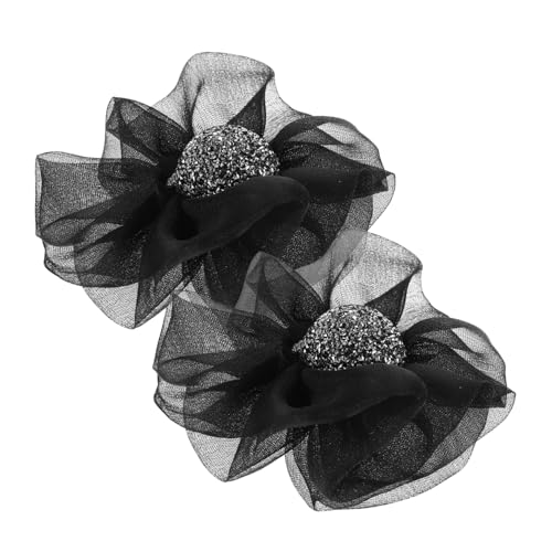 FOMIYES 2 Stück Abnehmbare Schuhschnalle Aus Stoff Schuhanhänger Für Damen Schuhaccessoire Dekorative Schuhclips Schuhblumen-clips Schwarz Blume Schuhschnalle Zinklegierung Black von FOMIYES