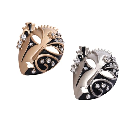 FOMIYES 2 Stück Anstecknadeln Legierung Vielseitige Broschen für Kleidung Western Accessoires Stylische Masken Broschen für Damen und Herren von FOMIYES