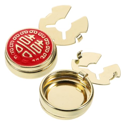 FOMIYES 2 Stück Anzug Hochzeitsbrosche Anzüge DIY Hemdmanschettenknöpfe Dekorative Manschettenknöpfe aus Legierung Anstecknadel für Männer dekorative Knopfclips Zinklegierung Golden von FOMIYES