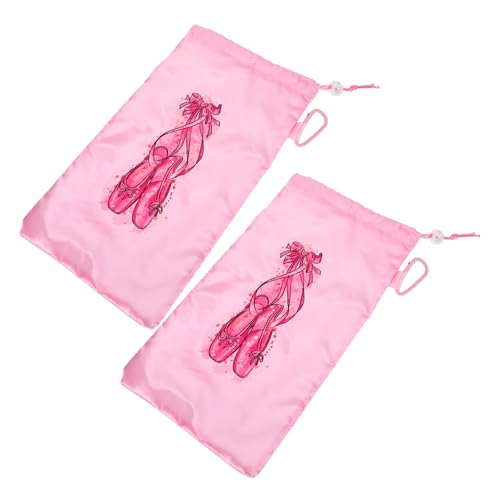 FOMIYES 2stücke Netz-tanzschuhtasche Mit Kordelzug Ballettschuh-Aufbewahrungstasche Belüftetes Mesh Trockenen Schutz Praktische Schuhtasche Für Junge Mädchen Und Damenballettschuhe von FOMIYES