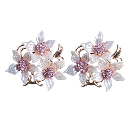 FOMIYES 2 Stück Blumenbrosche mit Strasssteinen Sichere Anstecknadel für Damen Vielseitiger Schalclip und Cardigan schmuck Femininer Blüten design Schmuck für Jeden Anlass von FOMIYES