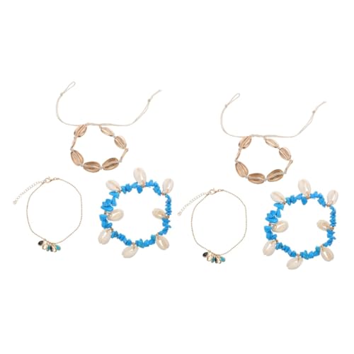 FOMIYES 2 Stück Bohemia Style Fußkette für Frauen Verstellbare Fußschmuck Kette mit Anhänger für Strandurlaub Sommermode für Freunde Familie von FOMIYES