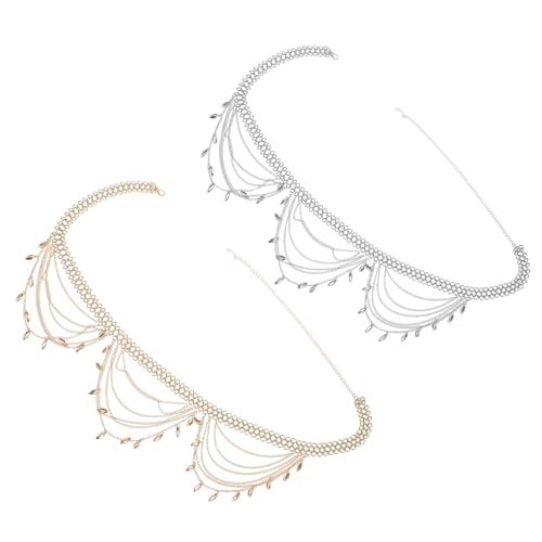 FOMIYES 2 Stück Boho Taillenkette Damen Mehrschichtiger Ethno Bauchkette Hüftgürtel Body Chain für Sommerkleider Jeans Festival Party Schmuck von FOMIYES