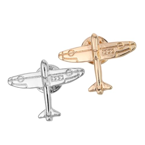 FOMIYES 2 Stück Brosche Im Flugzeug Stil Anzug Revers Accessoire Anstecknadel Für Herren Mantel Anstecknadel Flugzeug Design Anstecknadel Formelle Anstecknadel Für Herren Flugzeug von FOMIYES