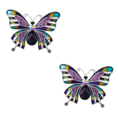 FOMIYES 2 Stück Brosche Schmetterling mit Strass für Frauen Anstecknadel Vielseitig für Hochzeit Party und Alltag Accessoire für und von FOMIYES