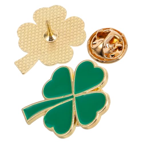 FOMIYES Lucky S Day Zubehör 2 Stück Kleeblatt Brosche Irish Festival Revers Dekorativer Schmuck von FOMIYES