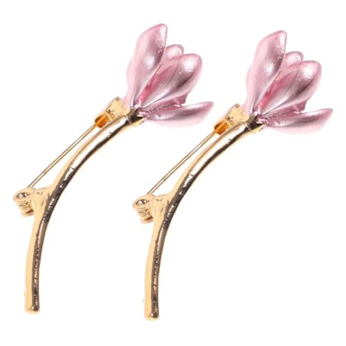 FOMIYES 2stücke Tulpen-anstecknadel Dekorative Brosche Für Kleidung Hut Und Schal Metallnadel Floraler Schmuck Für Damen Pullover Und Anzug von FOMIYES