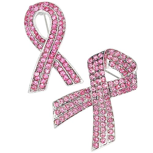 FOMIYES 2 Stück Brustkrebs Bewusstseins Brosche mit Strass Eleganter Anstecker für Frauen Geeignet als Dekoration für Kleidung Taschen Schals und von FOMIYES