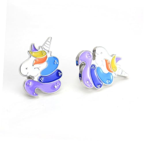 FOMIYES 2 Stück Bunte Einhorn Broschen Cartoon Design Langlebige Anstecknadeln für Kleidung Taschen Hüte Schals Modische Mädchen Accessoires von FOMIYES