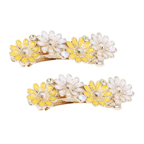FOMIYES 2stücke Kleine Blumenclips Aus Metalllegierung Frühlingsspange Kawaii-haarclips Mit Blumen-detail Dekorative Haarnadeln Für Mädchen Für Alltag Und Feiern von FOMIYES