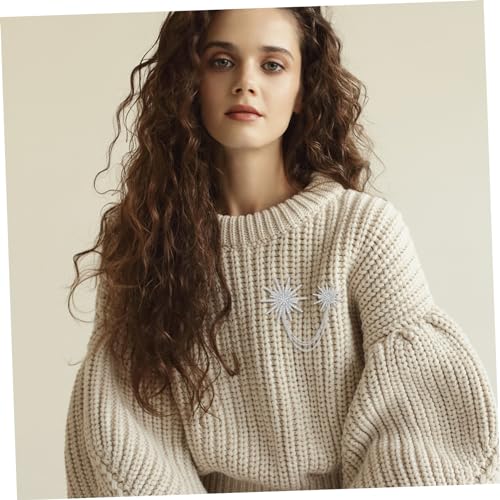 FOMIYES 2 Stück Damen Brosche mit Stern Design Funkelnden Rhinestones und Abnehmbarer Kettenquaste Silberfarbene Schmucknadel für Kleider Jacken und Festliche Anlässe von FOMIYES