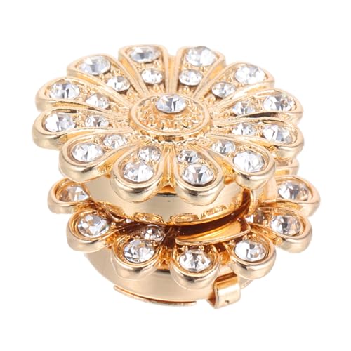 FOMIYES 2 Stück Damen Manschettenknöpfe mit Funkelnden Strass-verzierungen Abnehmbare Dekorative Knopf-clip-abdeckungen aus Langlebiger Legierung Stilvolle Blumen-designs für Hemden Anzüge von FOMIYES