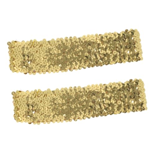 FOMIYES 2stücke Stirnband Mit Pailletten Für Damen Elastisches Glitzer-haarband Rutschfeste Sport-kopfbedeckung Für Laufen Fitness Und Yoga von FOMIYES