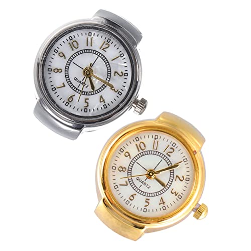 FOMIYES 2 Stück Digitale Ringuhr für Damen und Herren Retro Fingeruhr mit Kleiner Fingerring Uhr Kreative Fingerdekoration Vielseitig Einsetzbar für Schmuck und Alltagsgebrauch von FOMIYES