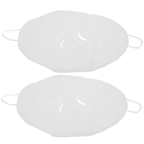 FOMIYES 2 Stück Doppellagiges Gesichtsdampftuch Frauen Hot Compress Maske aus Weichem Korallenfleece Wiederverwendbar Kompakt und Hautschonend für Beauty Pflegeroutine von FOMIYES
