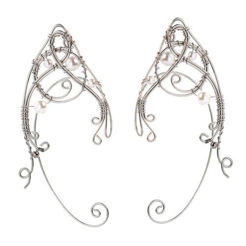 FOMIYES 2 Stück Ear Ohrklemme Damen Ohrschmuck Retro Clip Ohrhaken Leicht Komfortabel Für Cosplay Party Hochzeit Halloween Stilvolle Nicht Durchbohrte Ohrclips von FOMIYES