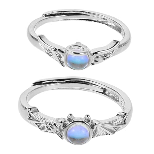 FOMIYES 2 Stück Einstellbare Eheringe für Angel Demon Design Symbolische Ringe für Frauen Männer Hochzeiten Besondere Anlässe Teiliges von FOMIYES