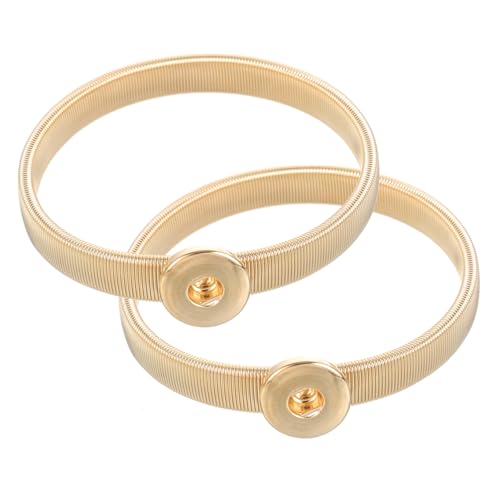 FOMIYES 2 Stück Elastische Metall armbänder für Herren Vintage Shirt Ärmelhalter Verstellbare Manschettenringe zur Hemdfixierung Stilvolle Ärmelringe für Bartender und Alltag Goldfarben von FOMIYES