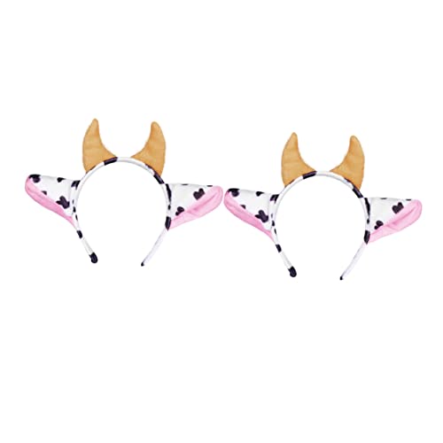 FOMIYES 2 Stück Cartoon Kinderhaarreif Mit Kuhhörnern Entzückendes Stirnband Für Kinderpartys Fotorequisiten Für Kinder Lustiger Kopfschmuck Für Festlichkeiten von FOMIYES
