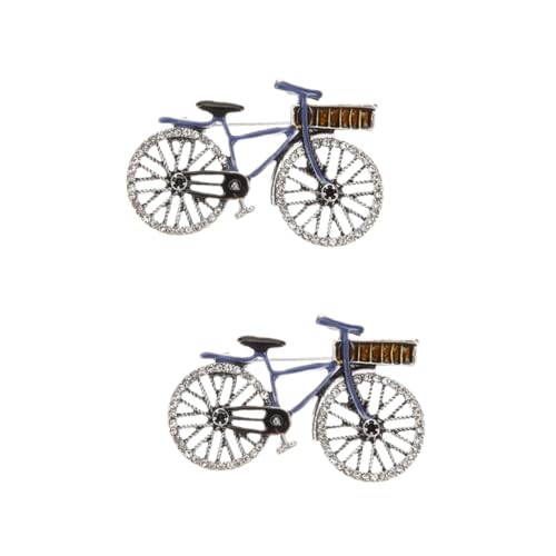 FOMIYES 2 Stück Fahrrad Brosche mit Vintage Metall Accessoire für Damen Eleganter Anstecker für Kleidung Taschen Jacken Kostüm Schmuck für Hochzeiten Besondere Anlässe von FOMIYES