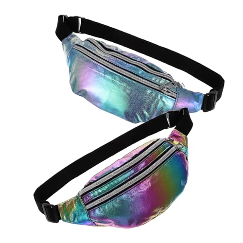 FOMIYES 2 Stück Fanny Pack Bauchtasche Modisch Verstellbar Crossbody Gürteltasche Hüfttasche für Damen Herren Vielseitig Tragbar für Reisen Shopping Alltag von FOMIYES